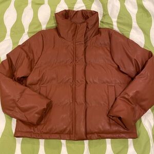 Abercrombie & Fitch Mini Faux-Leather Puffer jacket